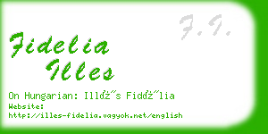 fidelia illes business card